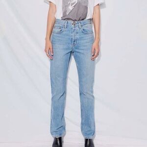 NWT B SIDES Marcel Relaxed Straight Leg Jeans Light Wash US 24